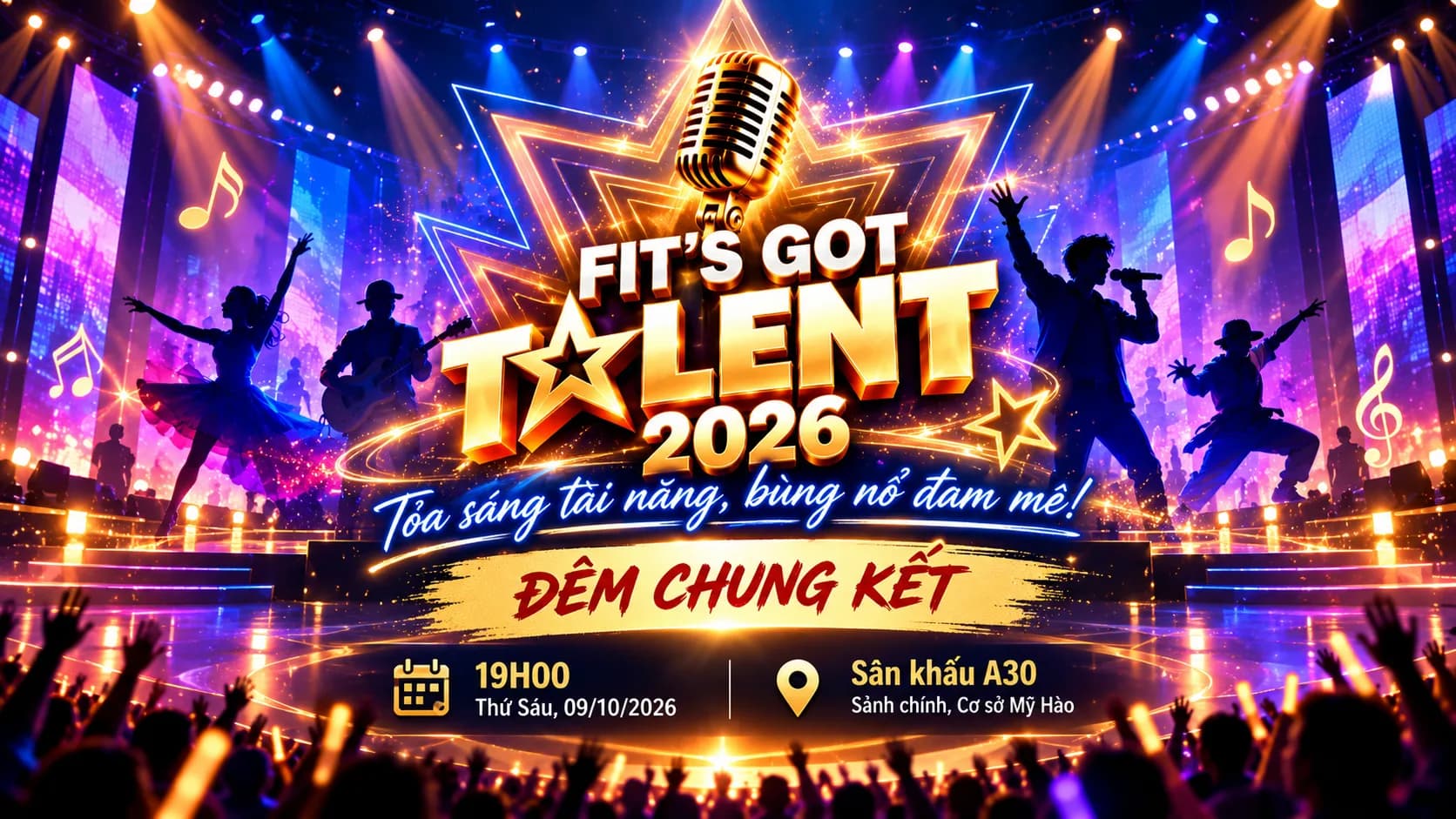 📢 THÔNG BÁO ĐĂNG KÝ THAM GIA CỔ VŨ ĐÊM CHUNG KẾT FIT'S GOT TALENT 2026 🔥