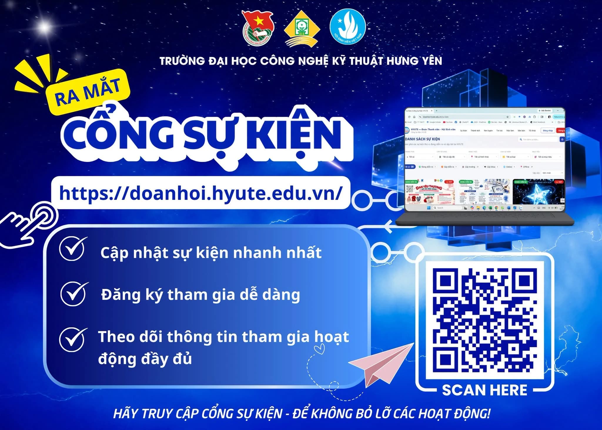 🚀 CHÍNH THỨC RA MẮT “CỔNG SỰ KIỆN HYUTE” 🎉