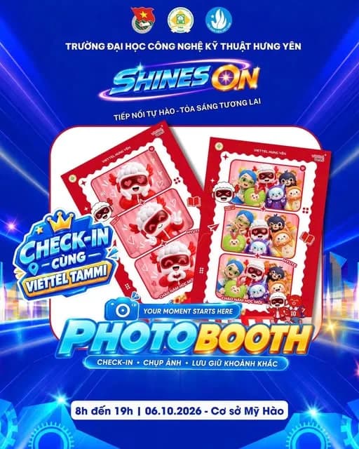 📸 𝐒𝐇𝐈𝐍𝐄𝐒 𝐎𝐍 𝟐𝟎𝟐𝟔 CÓ HẸN VỚI CÁC CHIẾN THẦN PHOTOBOOTH! 🤩